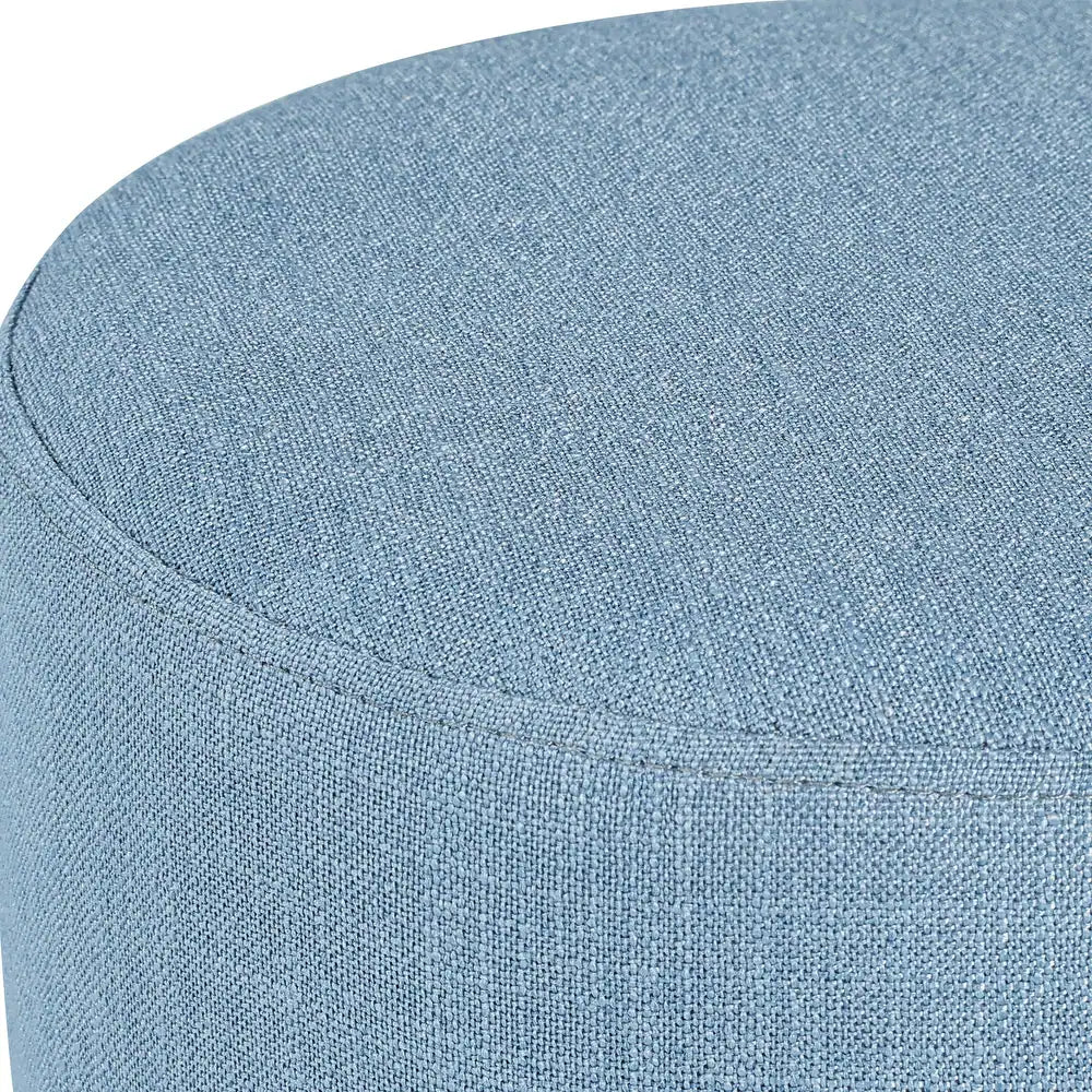 Runder gepolsterter Stoffhocker